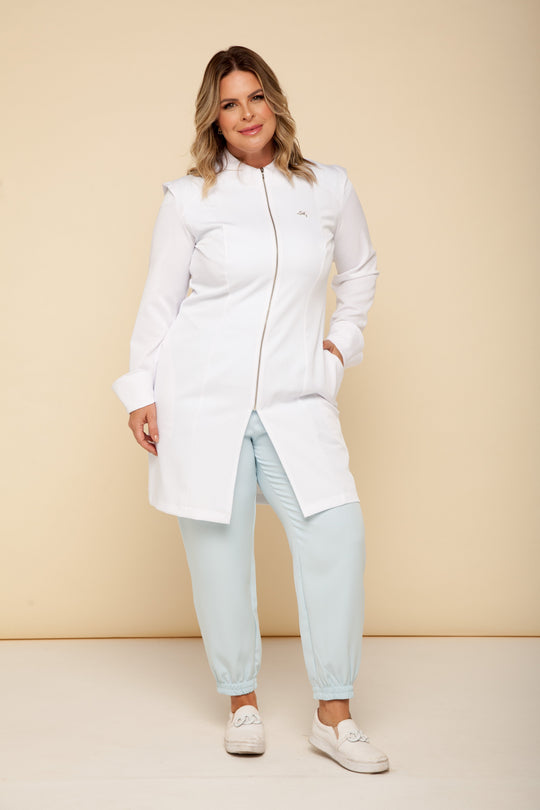 Elegant women’s white lab coat