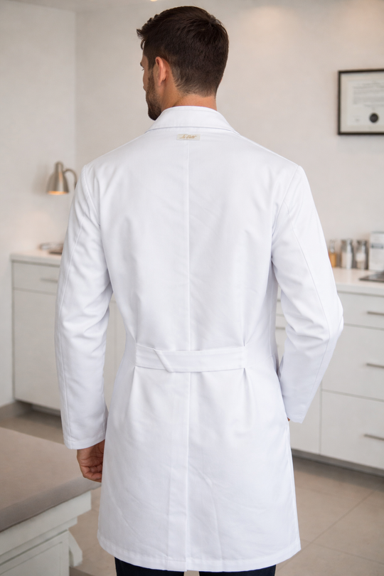 Men's premium white lab coat