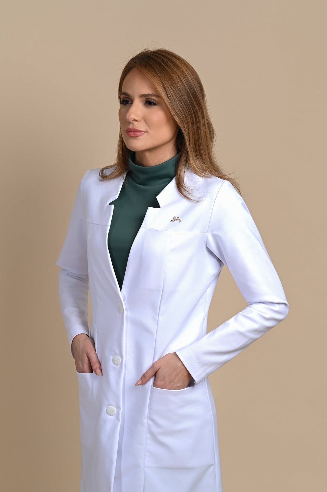 Women’s tailored white lab coat Chloe