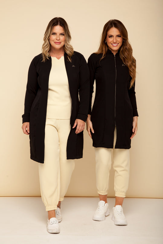 Louise Premium Women's Lab Coat - Black