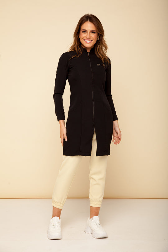 Louise Premium Women's Lab Coat - Black
