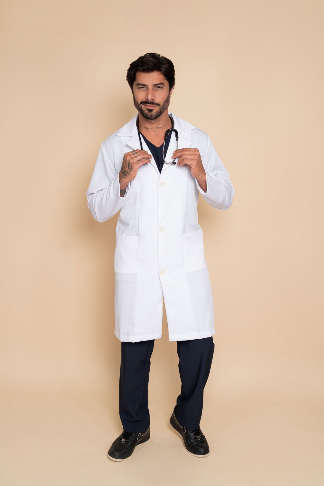 Pierre Men's Lab Coat – Classic Stretch Gabardine