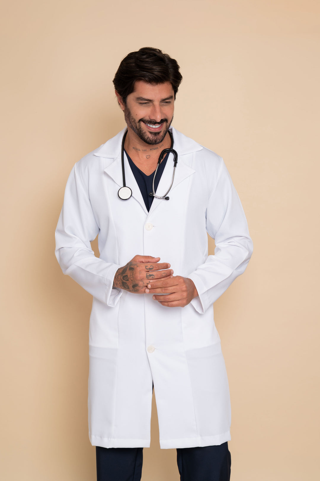 Pierre Men's Lab Coat – Classic Stretch Gabardine