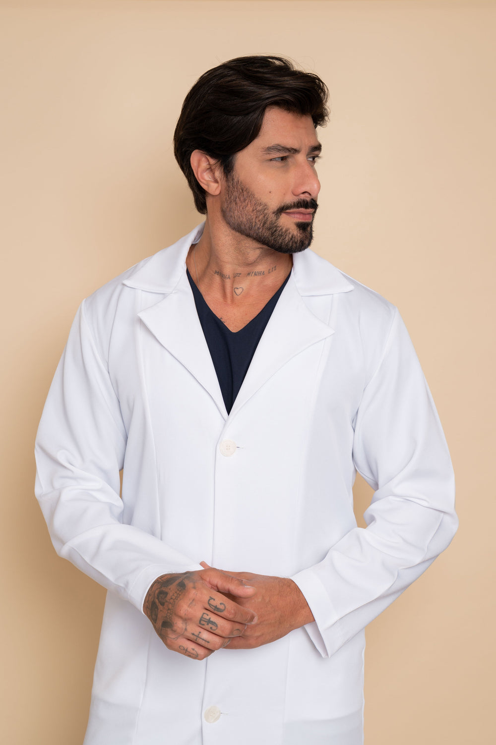 Pierre Men's Lab Coat – Classic Stretch Gabardine