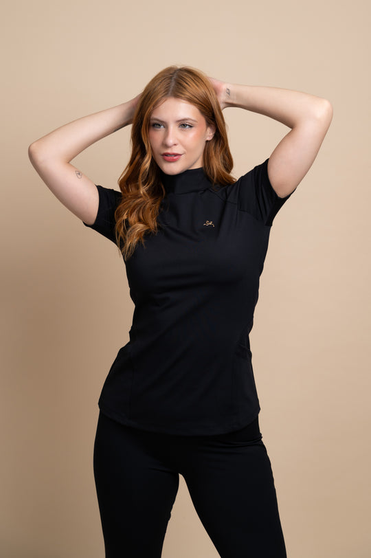 Conjunto de Uniforme Médico Performance Maya para Mujer – Negro