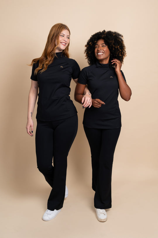 Conjunto de Uniforme Médico Performance Maya para Mujer – Negro