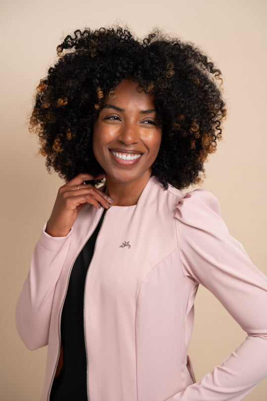 Professional rose lab coat for healthcare and wellness professionals