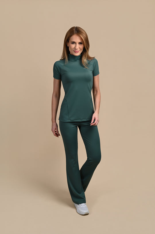 Conjunto de Uniforme Médico Performance Maya para Mujer – Verde Bosque