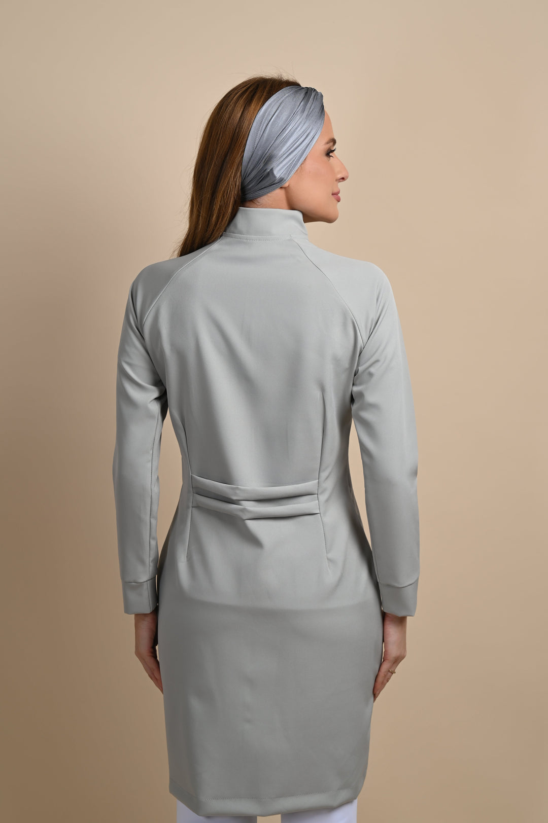 Women’s medical lab coat with tailored silhouette and polished design