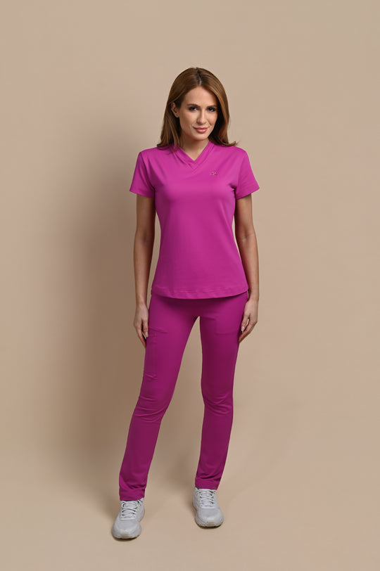 Conjunto de Uniforme Médico Performance Lucie Fucsia para Mujer