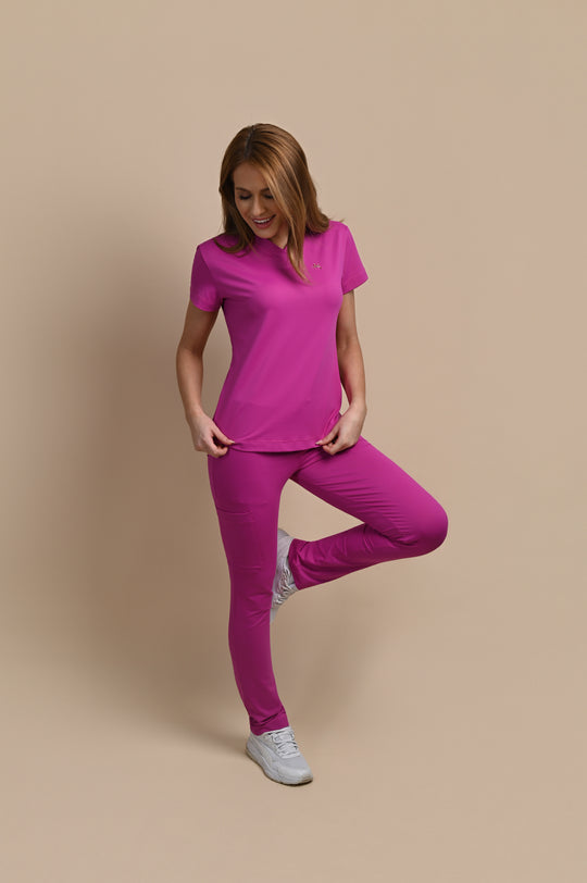 Conjunto de Uniforme Médico Performance Lucie Fucsia para Mujer