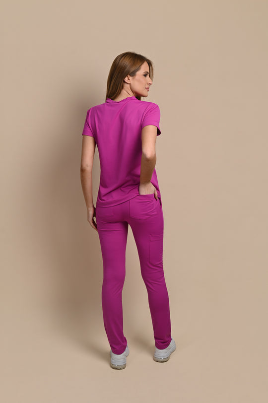 Conjunto de Uniforme Médico Performance Lucie Fucsia para Mujer