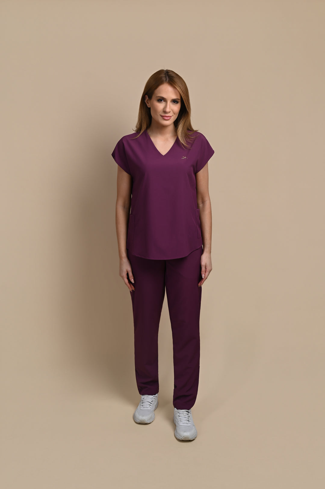 Conjunto de Uniforme Médico Performance Monise Morado para Mujer