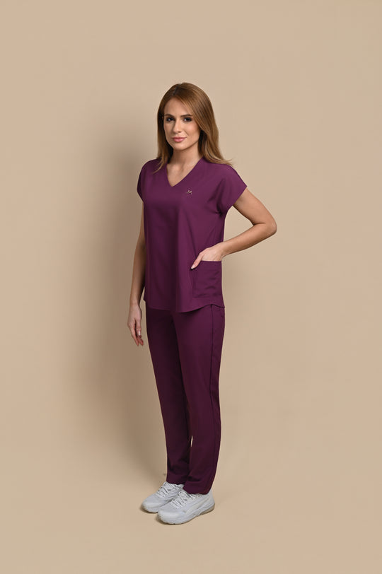 Conjunto de Uniforme Médico Performance Monise Morado para Mujer