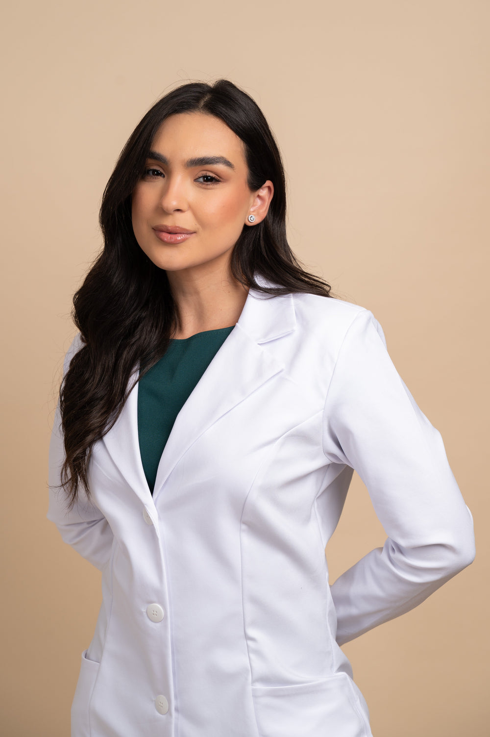 Women’s white lab coat Nice by Le Petit Scrubs