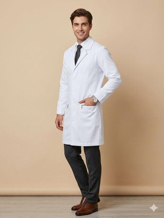 Men's white lab coat Lyon collection