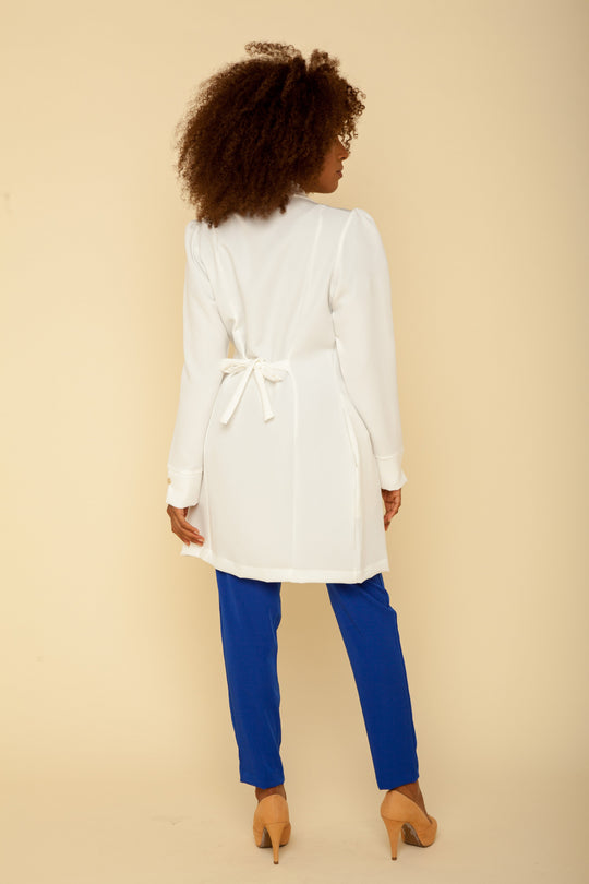 Professional white lab coat for healthcare and wellness professionals