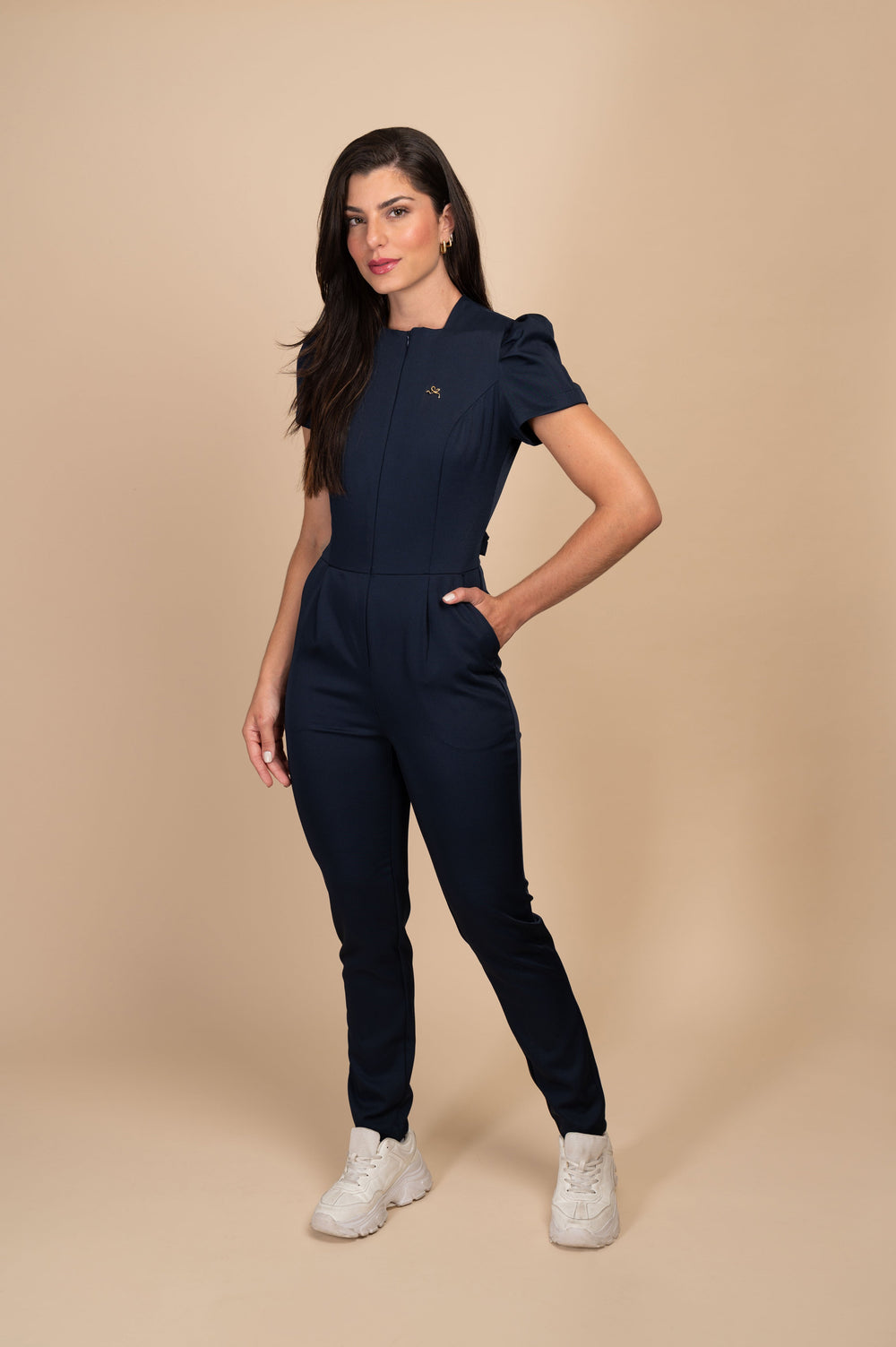 women navy scrub jumpsuit lille